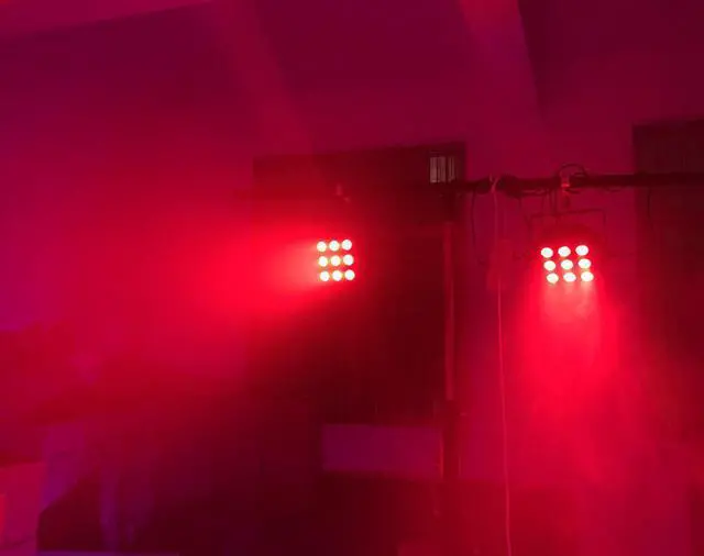 Alt view image 4 of 5 - 9x12W LED Flat SlimPar Quad Light RGBWA UV 6in1 dj par light  LED DJ Wash Light Stage Uplighting No Noise