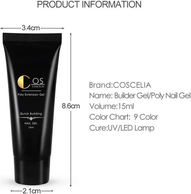 Alt view image 4 of 5 - Nail Builder Gel Extending Crystal Jelly Poly Nail Gel Set Kit UV Gel Nail Art Tips For Manicure Tools Decorations