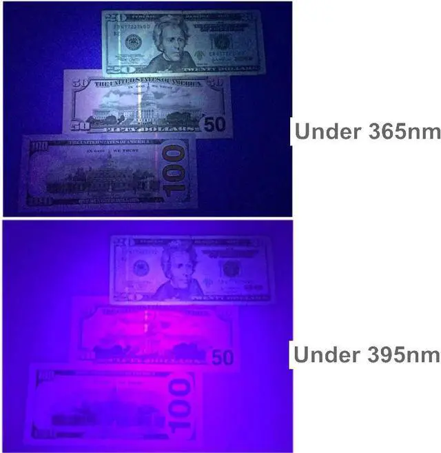 Alt view image 5 of 5 - 365nM 395nM LED UV Penlight 3W Ultra Violet Pen Flashlight Portable Ultraviolet Pen Light With Clip For Money Detect