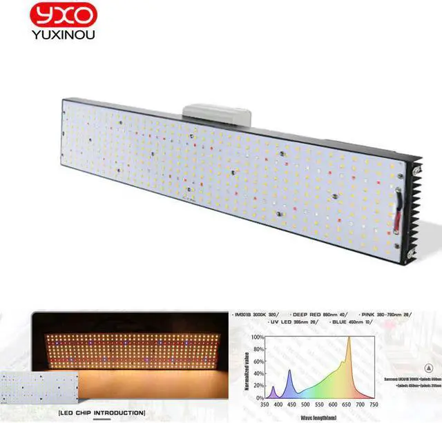 Alt view image 4 of 5 - LM301B LM301H Dimmable LED Grow Light With Meanwell Driver 240W 480W 720W 3000K/3500K 660NM UV IR For Plants Veg Bloom