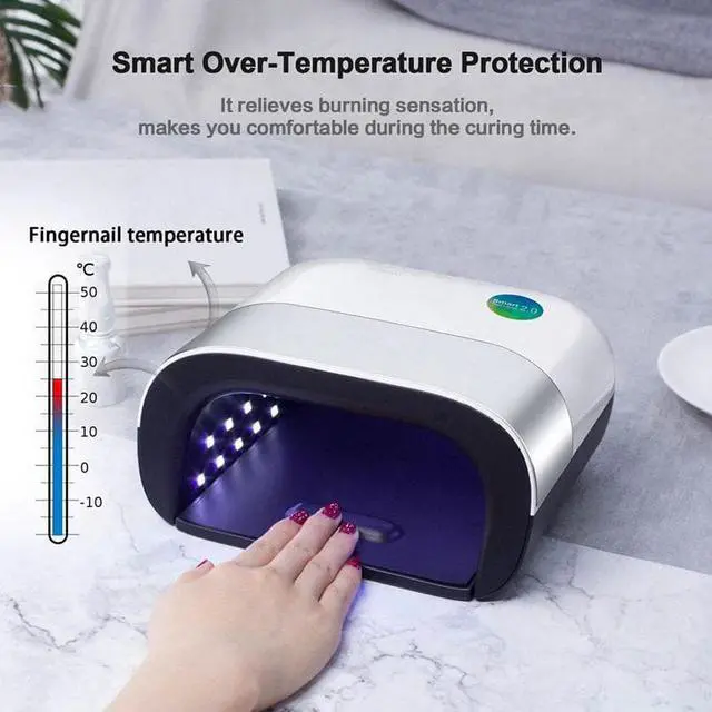 Alt view image 2 of 5 - SUN 3 UV/LED Light 48W Gel Polish Nail Dryer Cure Lamp Smart Phototherapy Manicure Tool with Smart Timer Memory