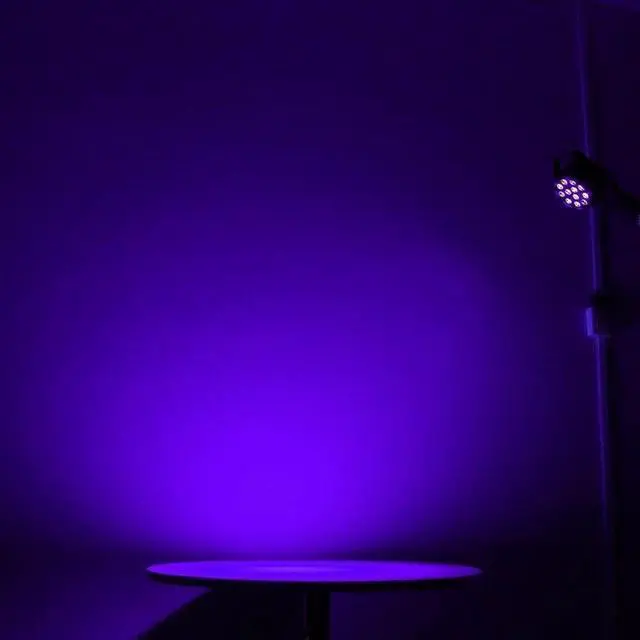 Alt view image 5 of 5 - Sound Active 36W UV 12 LED Stage Lights DMX512 Master-slave Ultraviolet Black Par Disco Light for Party Wedding KTV Club