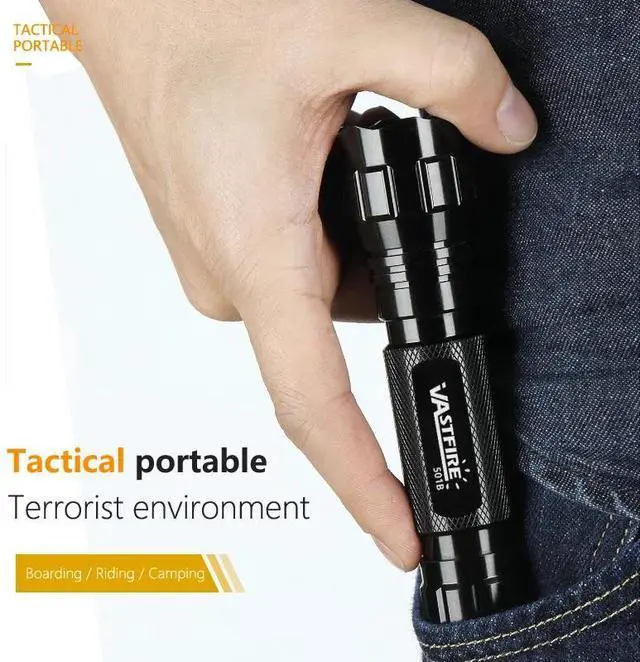 Alt view image 5 of 5 - 501B LED Tactical Purple Flashlight Airsoft UV Hunting Rifle Gun Light+Pressure Switch+20mm Rail Barrel Mount+18650+Charger