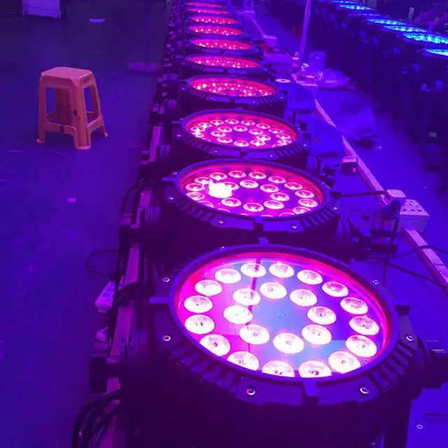 Alt view image 5 of 5 - 24x18w  IP65 waterproof led Par Lights RGBWA UV 6in1 LED PAR DMX512 control professional stage lights  DJ equipment disco lights