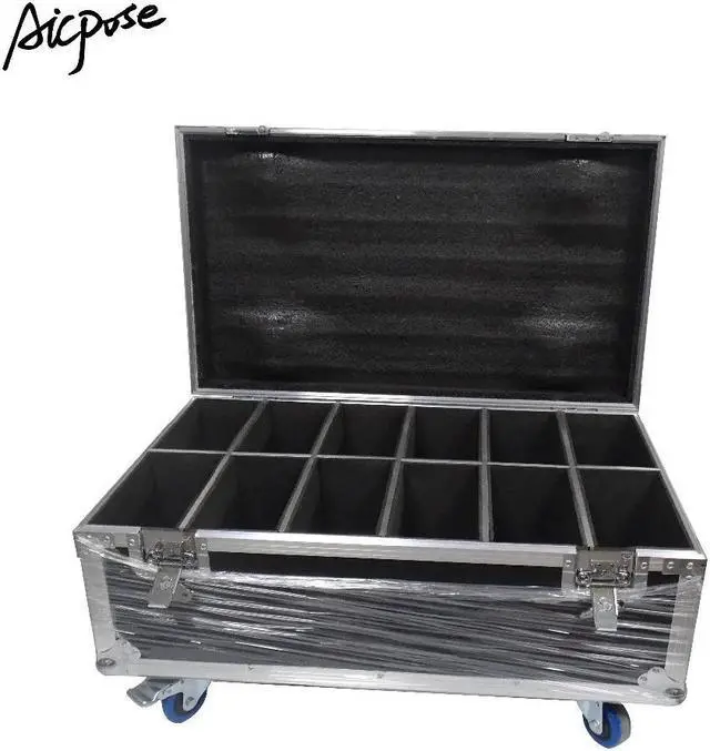 Alt view image 2 of 5 - 12pcs/lots 12x12W 6 in 1 RGBWA UV Led Par Light With Flight Case Flat Par Led Wedding Light Stage Light 12*12w With Air Case