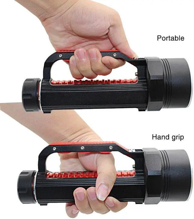 Alt view image 4 of 5 - 3000 Lumens 4*XPE LED UV Flashlight waterproof Diving Ultraviolet Torch Powered by 26650 Battery Underwater 80m UV Lamp
