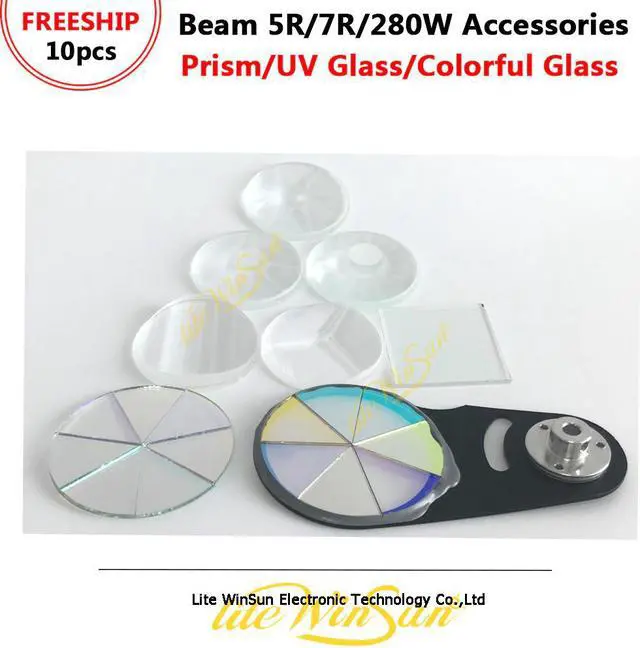 Main image of 10pcs Beam 5R 7R Beam 280W Lighting Accessories Prism/Ultraviolet Glass(UV Glass)/Colorful Glass