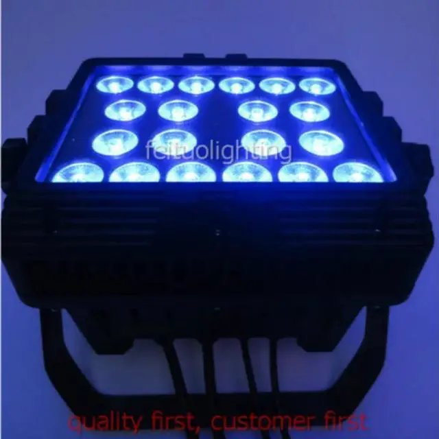 Alt view image 5 of 5 - 4pcs Led flood light 20*18w rgbwa uv 6 in1 led wall washer light waterproof ip65 led stage dj party light