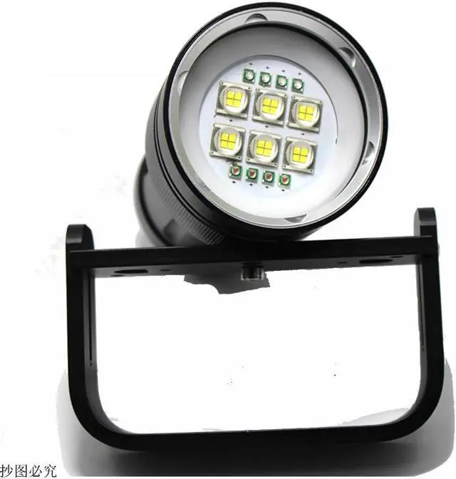 Alt view image 2 of 5 - 8000 lumens professional LED diving torch white red UV underwater photo light LED underwater photography lights