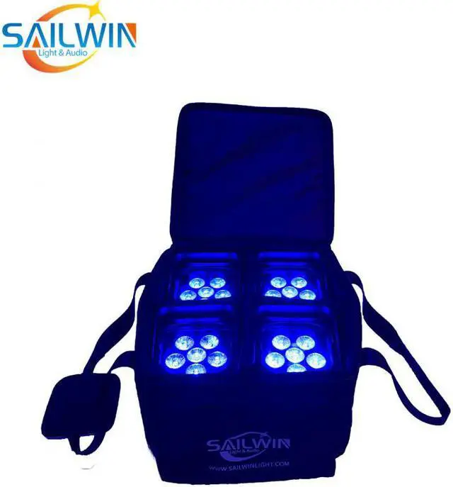 Alt view image 2 of 5 - 4in1 SKB Travel Bag For 4X18W RGBWA+UV Mobile LED UPLIGHT Battery Powered Wifi APP Smart LED Par Light DJ Stage Flight Case