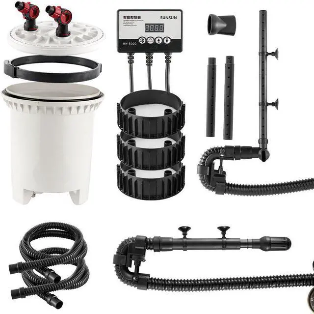 Alt view image 5 of 5 - 40W SUNSUN HW-5000 LCD Display 4-Stage Aquarium Filter with 9W UV Lamp for Fish Tank External Canister Filter Variable Flow Rate