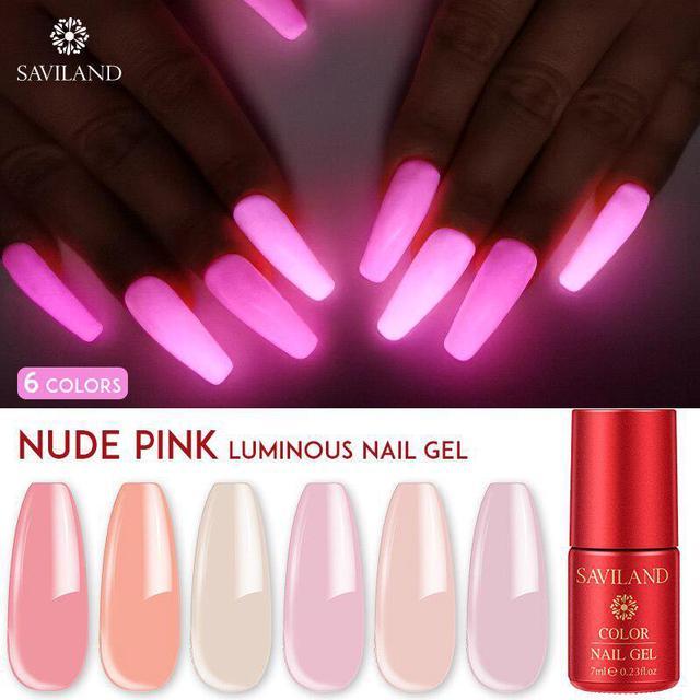 Dark Shiny Neon Nail Luminous Lacquer Varnish Nail Polish Nail Art Glow in  the Dark Fluorescent