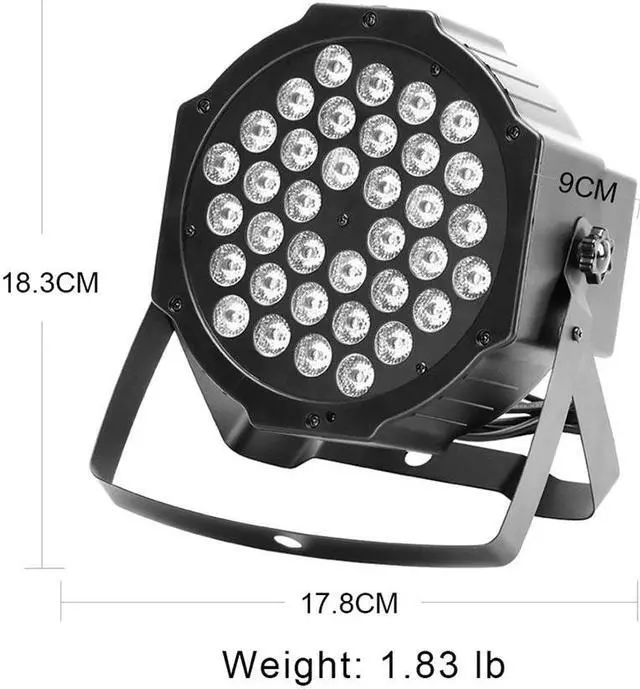 Alt view image 3 of 5 - 18W 36W DMX512 UV LED Stage Light Auto Sound Active Ultraviolet Black Light Par Light For Christmas Projector DJ Bar Party