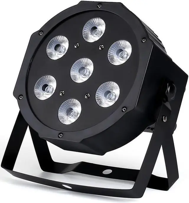 Alt view image 2 of 5 - 7x18W LED Par lights RGBWA UV 6in1 flat par led dmx512 disco lights professional stage dj equipment