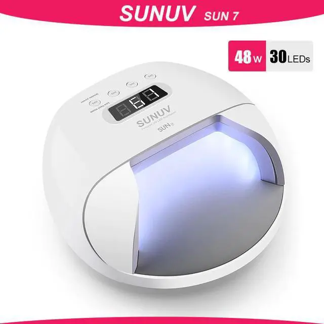 Main image of SUN7 Nail Lamp 48W Nail Dryer for Gel Varnish with 30pcs LEDs Battery Choice Fast Dry Nail Drying Machine