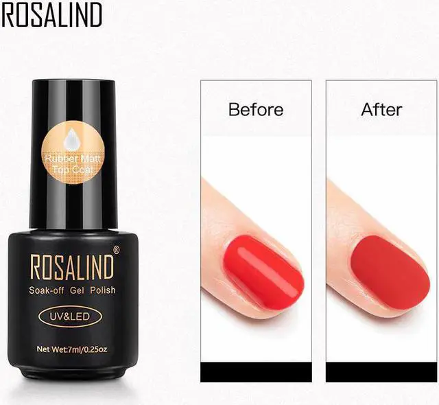 Main image of Rubber Matt Top Coat Matt Nail Polish Vernis Semi Permanant UV Lamp For Manicure no Wipe Long Lasting Topcoat