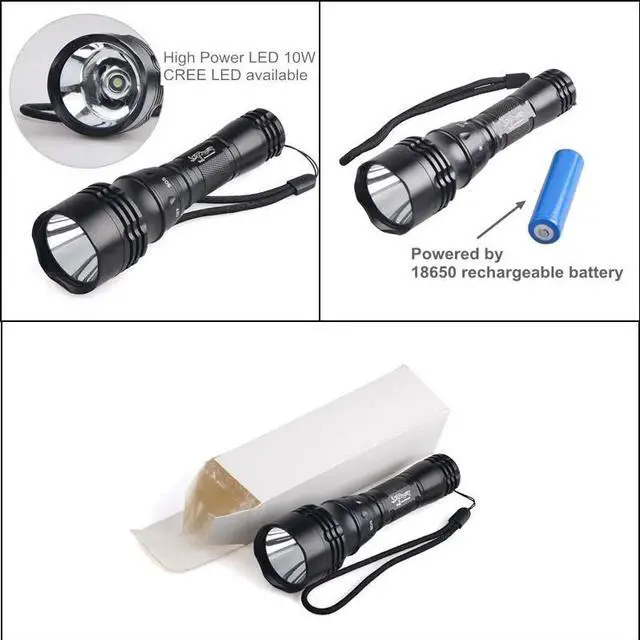 Alt view image 3 of 5 - 1000LM Professional Scuba Diving Flashlight 18650 Powerful XML T6/L2/UV 10W LED Diving Light Lamp Underwater 100 meters