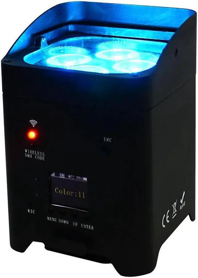 Alt view image 4 of 5 - 64pcs 4*18W RGBWA + UV LED Par Light With Flight Case Package For Dance Floor Stage Lighting for Wedding,Church,DJ
