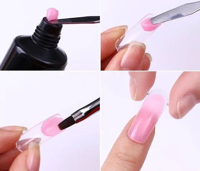 Alt view image 5 of 5 - DOLL 7Pcs/Set 15g ExtensionGel 6W UV LED Lamp Clear Pink Glitter Quick Building For Nails Extensions Hard Extension Gel Nail