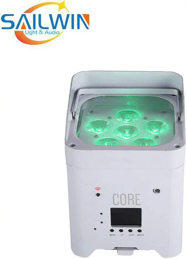 Main image of Stock High quality 6X18W RGBWA UV 6in1 WIFI battery powered uplight wireless dmx led party uplight