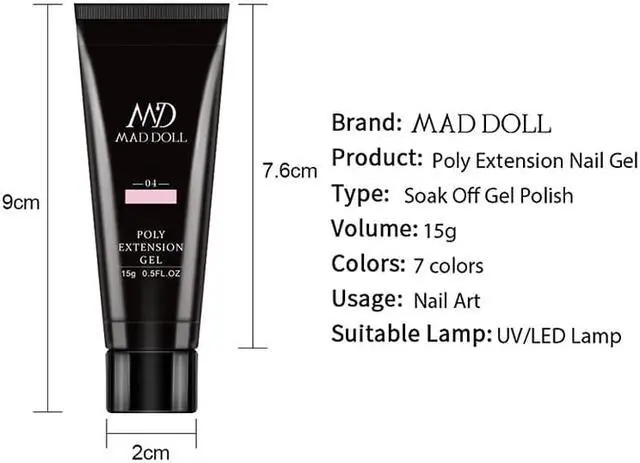 Alt view image 5 of 5 - DOLL UV Gel Set 36W UV Lamp Nail Dryer Gel Acrylic Quick Building Finger Extension Soak Off UV Gel Manicures Set