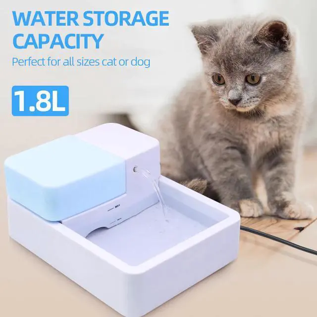 Main image of 1.8 LPet Cat Water Fountain Pet Drinking Fountain LED Light UV Function Electric Water Fountain Pet Water Dispenser for Cat Dog
