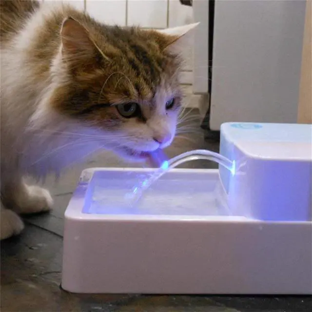 Alt view image 3 of 5 - 1.8 LPet Cat Water Fountain Pet Drinking Fountain LED Light UV Function Electric Water Fountain Pet Water Dispenser for Cat Dog