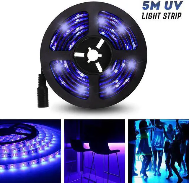 Main image of 5M UV Light Strip Flexible LED Strip Light UV Purple Light Strip LED 3528smd Waterproof IP65/Not-waterproof DC12V With DC head