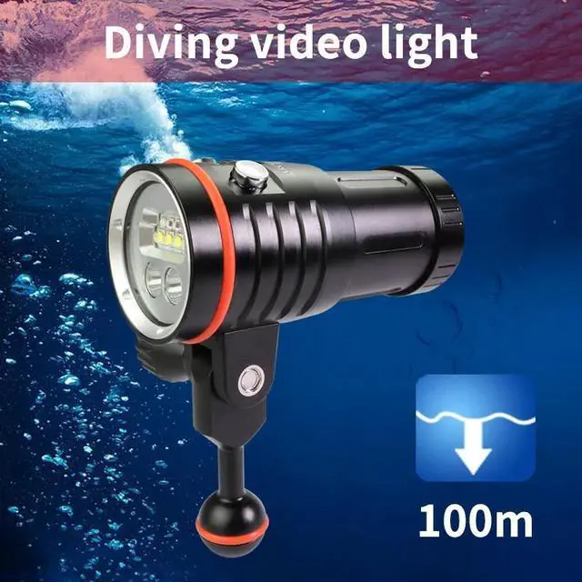 Alt view image 4 of 5 - D35VP II warm white diving photograph lights UV Red HD diving video light diving lighting flashlight Underwater 100m fill lights