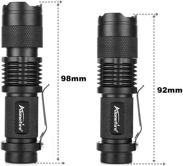 Alt view image 4 of 5 - SK68uv 395nm Zoom Mini Led UV Flashlight Ultra Violet Cat Dog Animal Pet Urine money Detection Light Lamp AA Battery