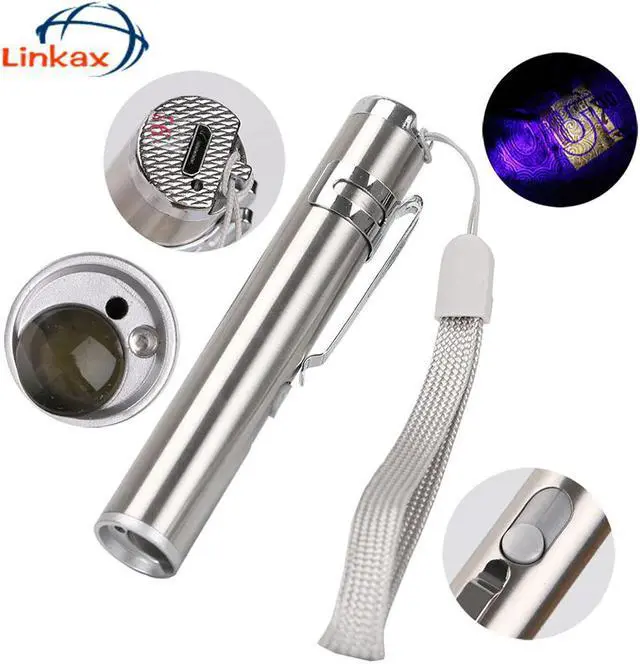 Alt view image 3 of 5 - Rechargedable UV Laser Pointer Pen Light 3 In1 LED Light Show Funny Pet stick Cat laser Flashlight