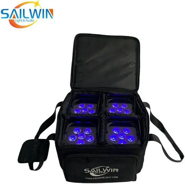 Alt view image 5 of 5 - 4in1 SKB Travel Bag For 4X18W RGBWA+UV Mobile LED UPLIGHT Battery Powered Wifi APP Smart LED Par Light DJ Stage Flight Case