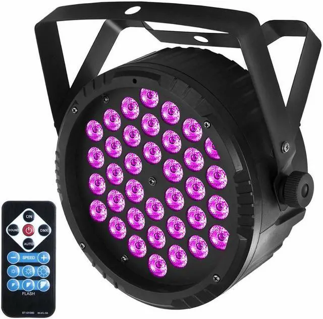 Main image of 36W UV Projector 36 LED Violet Light Stage Lamp Black Effect DMX512 V2