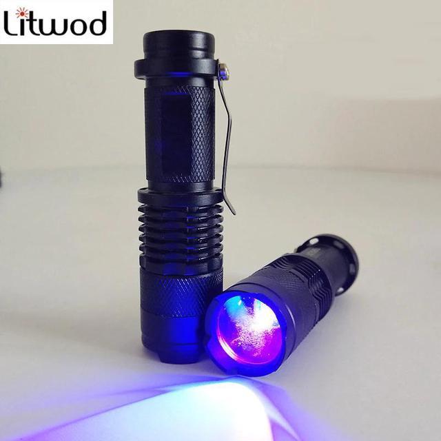 Led Flashlight, White/white+uv Light, Zoomable, Waterproof