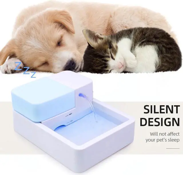 Alt view image 2 of 5 - 1.8 LPet Cat Water Fountain Pet Drinking Fountain LED Light UV Function Electric Water Fountain Pet Water Dispenser for Cat Dog