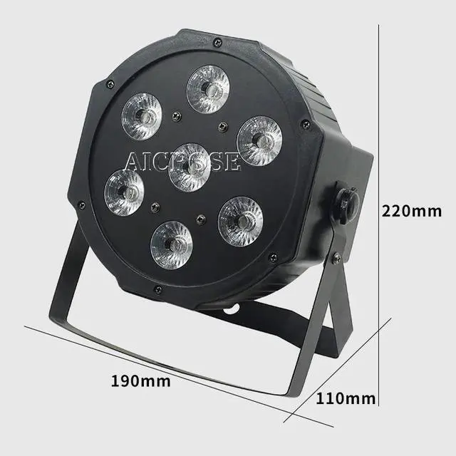 Alt view image 5 of 5 - 7x18w RGBWA UV 6in1 Par Led Light 7x12w RGBW A 4in1 5in1Plastic Par Light 7x15W Staining Light For Stage Wedding Party Disco