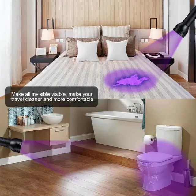 Alt view image 5 of 5 - UV Flashlight Black Light, 51 LED 395 nM Ultraviolet Torch Blacklight Detector for Dog Urine, Pet Stains and Bed Bug