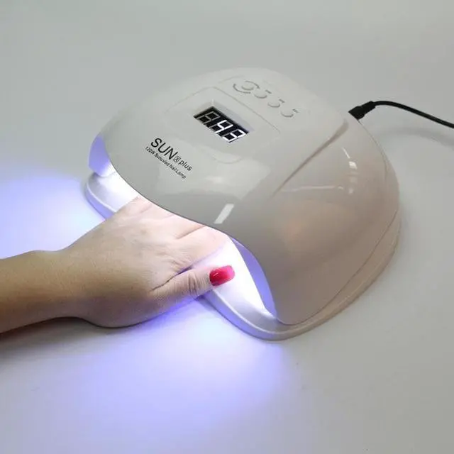 Alt view image 2 of 5 - 120W Professional Nail Lamp  LED UV Light Timer Glue Dryer Manicure EU Plug for Nail Gel Polish led Nail Light Dryer UV Lamp