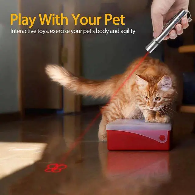 Alt view image 3 of 5 - Laser Pet Cat Toy 5MW Red Dot Laser Light Toy Creative Laser Sight Pointer Laser Pen Interactive Toy LED USB UV Flashlight