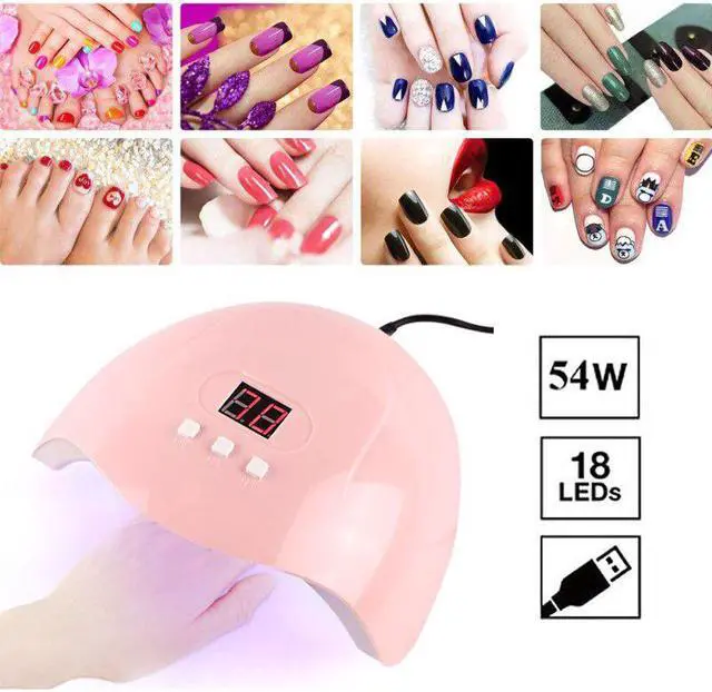 Alt view image 5 of 5 - 180W Gel Lamp Intelligent Induction Phototherapy Lamp Nail Extension Polish Nail Light Therapy Nail Lamp Nail Art Gel Uv Lamp