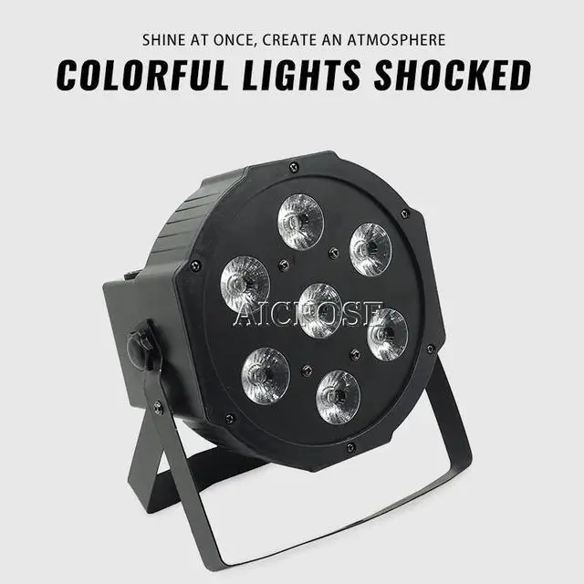 Main image of 7x18w RGBWA UV 6in1 Par Led Light 7x12w RGBW A 4in1 5in1Plastic Par Light 7x15W Staining Light For Stage Wedding Party Disco