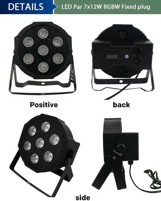 Alt view image 3 of 5 - Par 7x18W RGBWA+UV 6IN1 Lighting Professional For Stage Effec Atmosphere Of Disco DJ Music Party Club Dance Floor