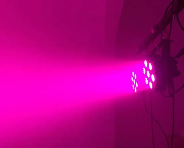 Alt view image 5 of 5 - RGBW 7x18W LED Flat SlimPar RGBWA UV Light 6in1 LED DJ Wash Light Stage dmx light lamp 6/10 channes