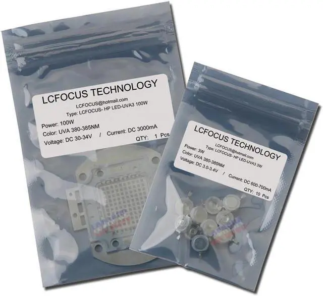 Alt view image 4 of 5 - Power LED Chip 1W 3W 5W 10W 20W 30W 50W 100W UV Purple 380nm 385nm COB Ultraviolet Lights 1W 3W 5W 10W 20W 30W 50W 100W