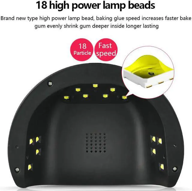 Alt view image 3 of 5 - 45W UV LED Lamp For Nails Dryer USB Smart Sensor Nail Lamp UV Phototherapy Lamp Nail Polishing Machine Nail Sticker Drill Tools