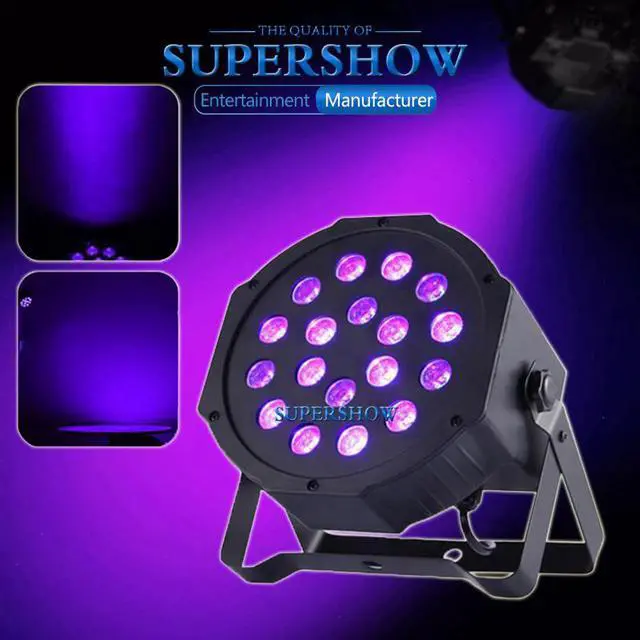 Alt view image 5 of 5 - 18pcs LED Purple Par Stage light dmx 512 Controller Disco UV Lamp For DJ Party Dance floor light dj equipment