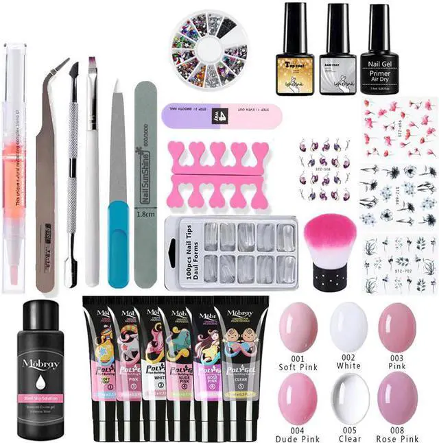 Alt view image 2 of 5 - Nail Lamp Crystal Jelly Nail Art Kit Manicure Set Extend Builder Poly Gel Kits Finger Nail Extension UV LED Acrylic Builder Gel