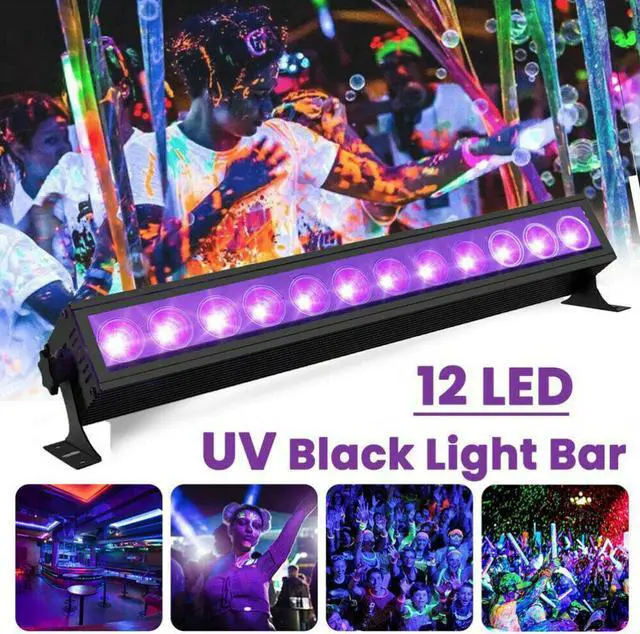 Main image of 12LED Easy Use Night Lamp DJ Disco Body Paint Club Halloween UV Black Stage Light Bar Integrated With Rack Christmas Party