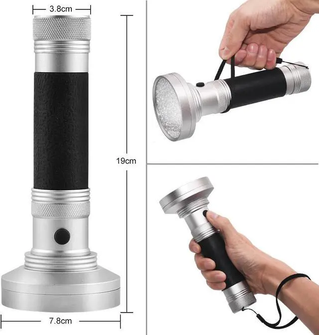 Alt view image 2 of 5 - UV Flashlight Black Light,  21 51 100 LED 395 nM Ultraviolet Torch Blacklight Detector for Dry Pets Urine&Pet Stains&Bed Bug