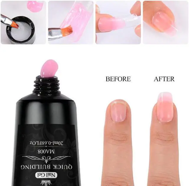 Alt view image 5 of 5 - Poly UV Gel Sets Nail Gel Kit 20/30ml Quick Building Clear Colors with led lamp Gel Nail Polish For Nail Extensions